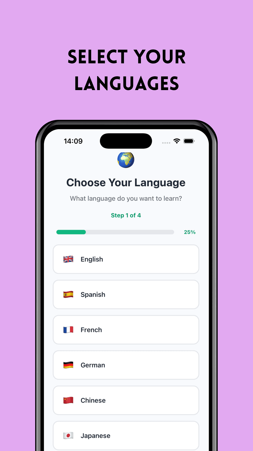 Select your languages